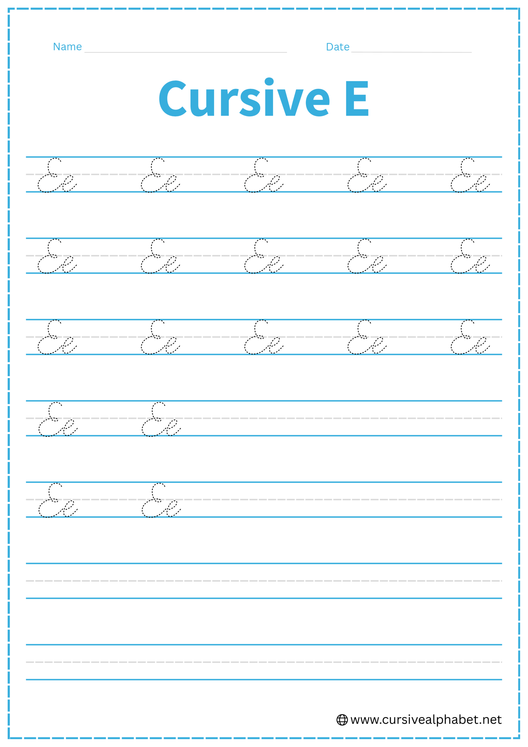 Cursive E