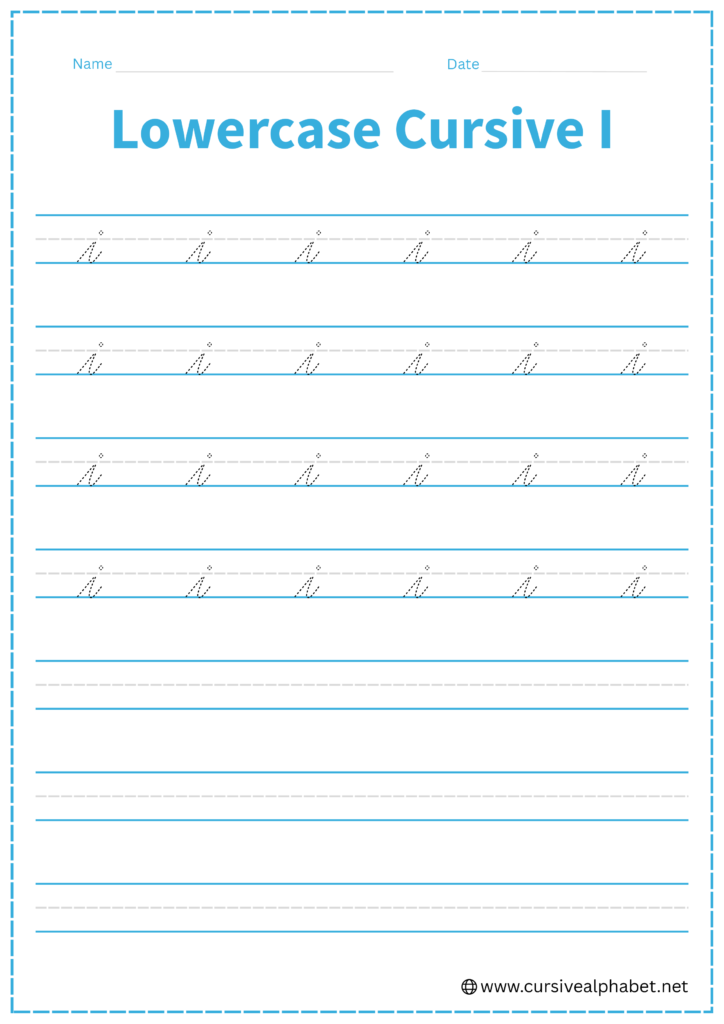 Cursive I - Cursive Alphabet