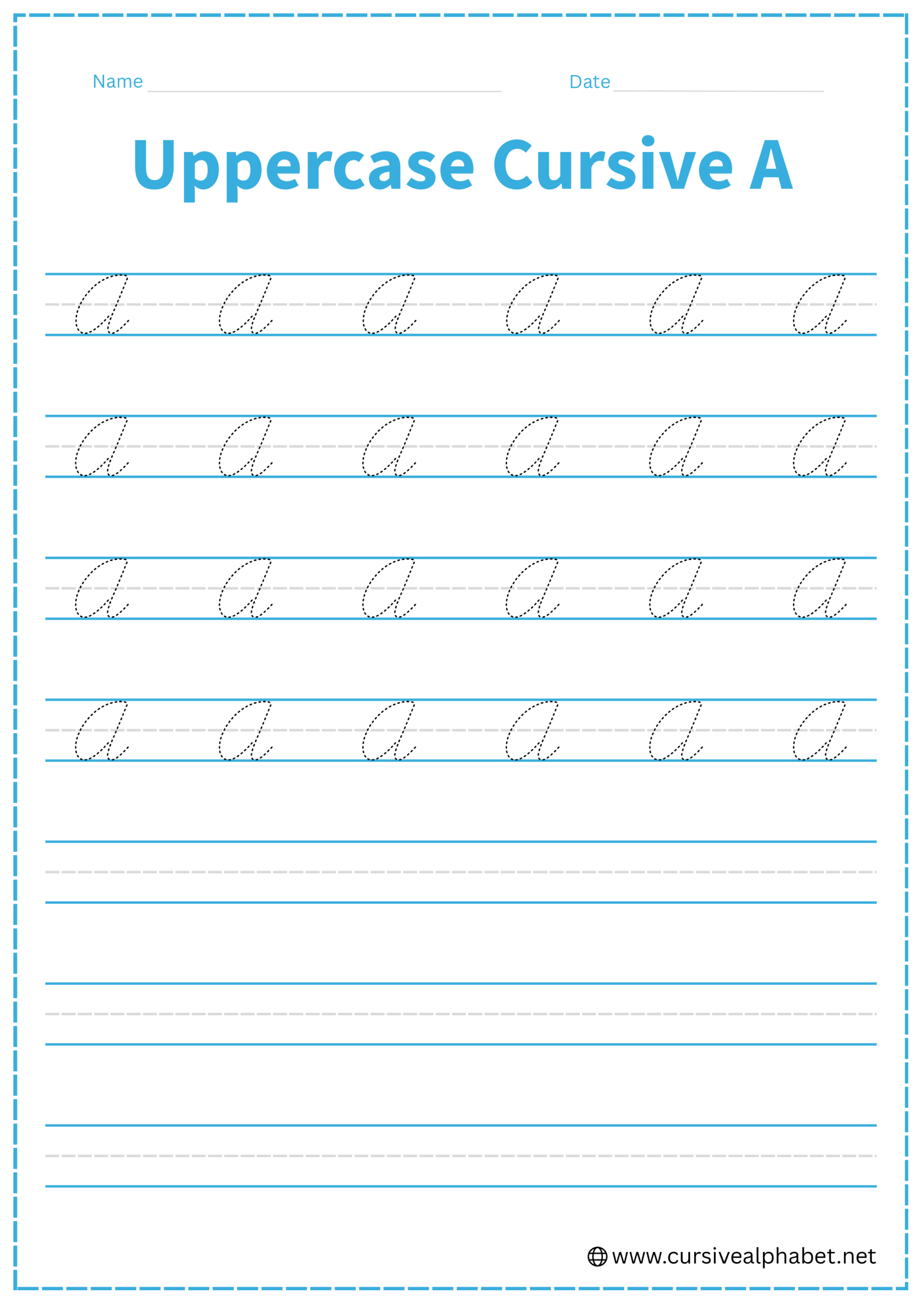 Uppercase Cursive A