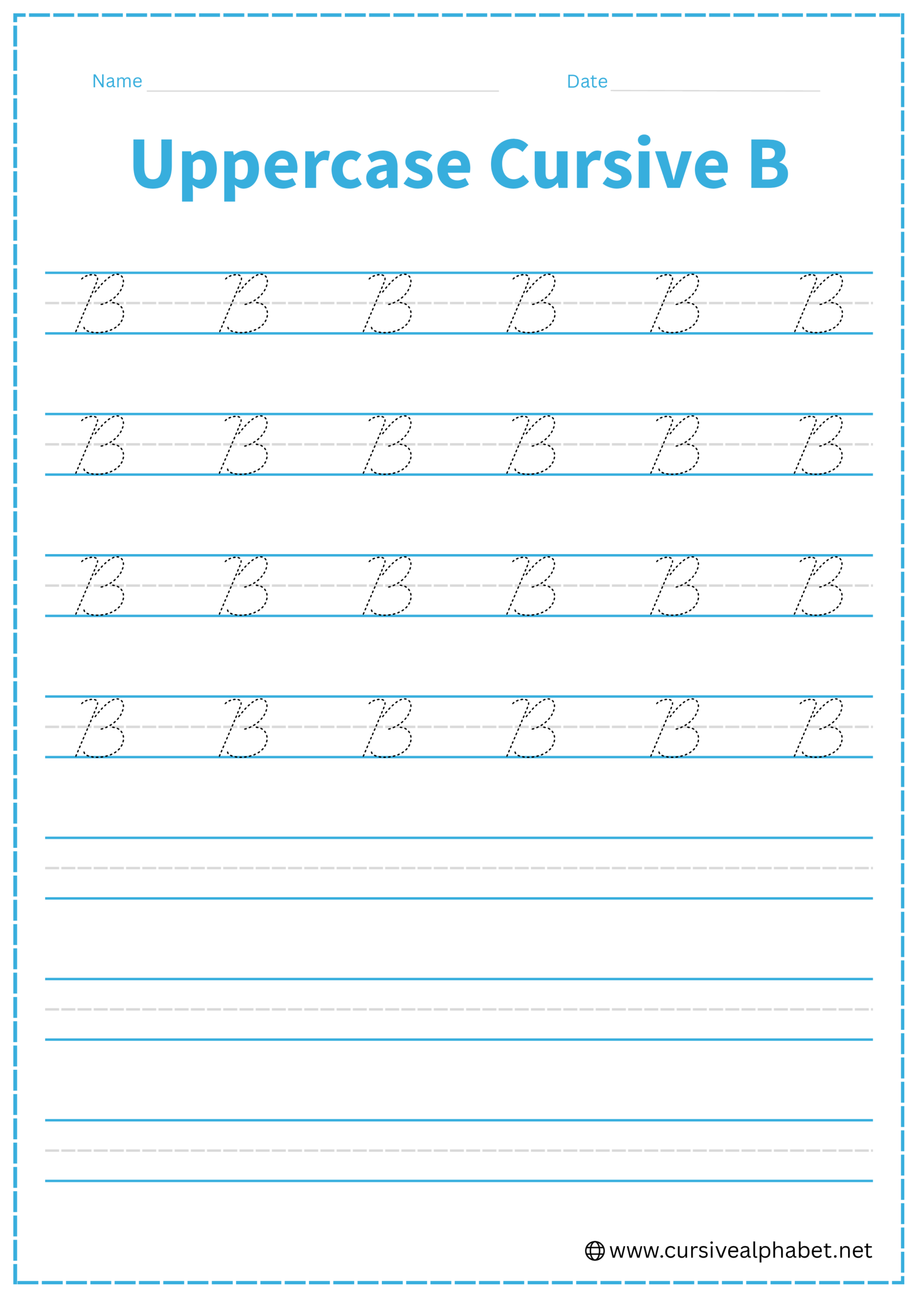 Uppercase Cursive B