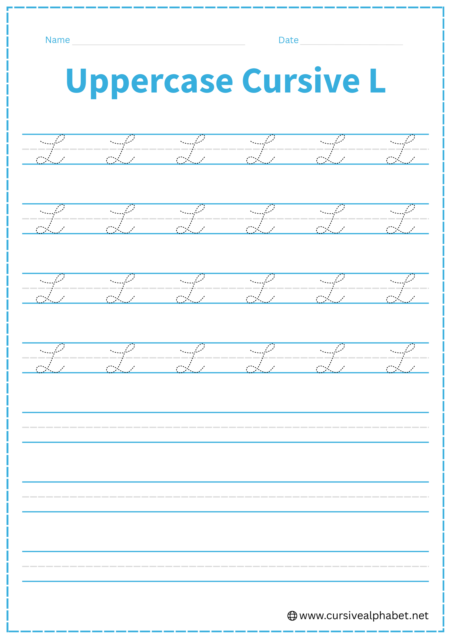 Uppercase Cursive L