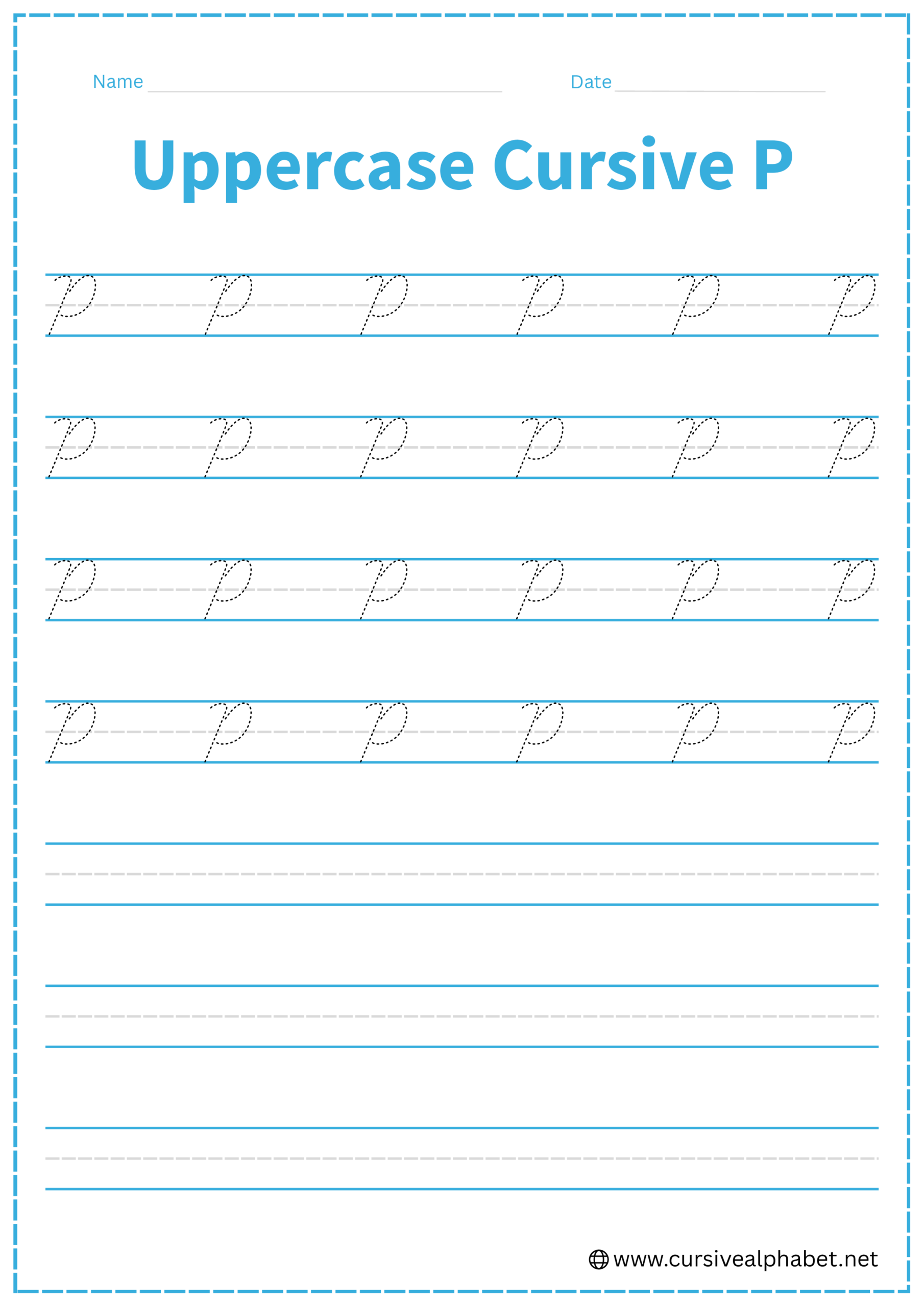 Uppercase Cursive P