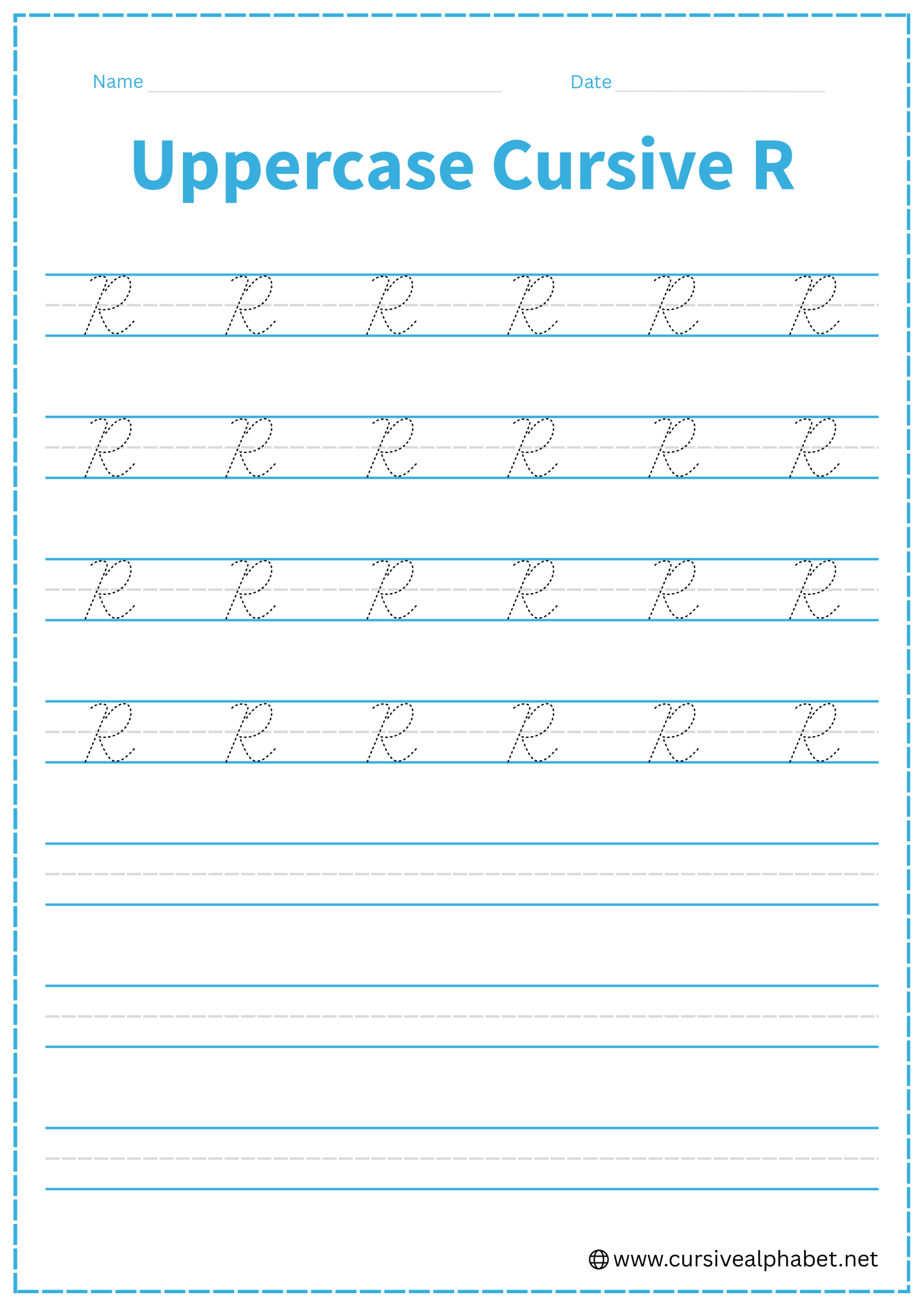Uppercase Cursive R