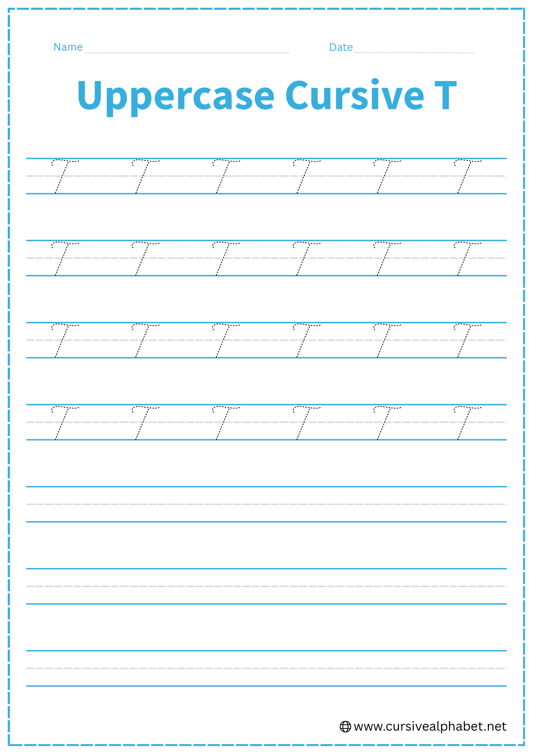 Uppercase Cursive T