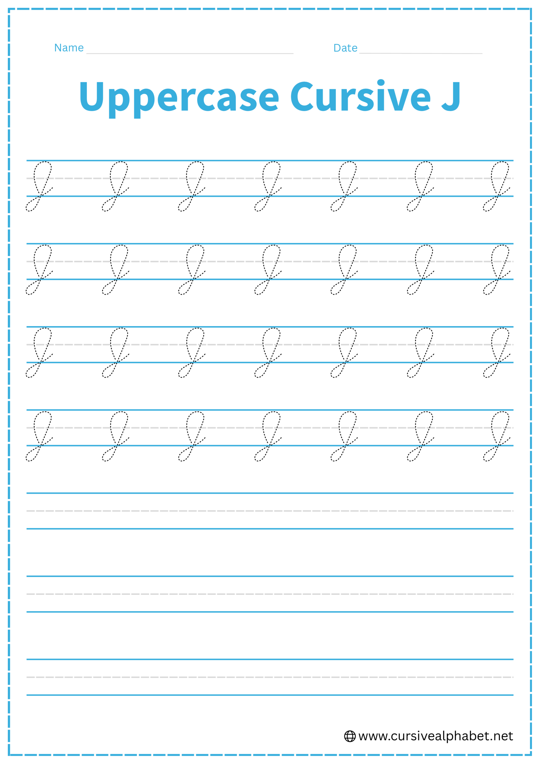 Uppercase Cursive J