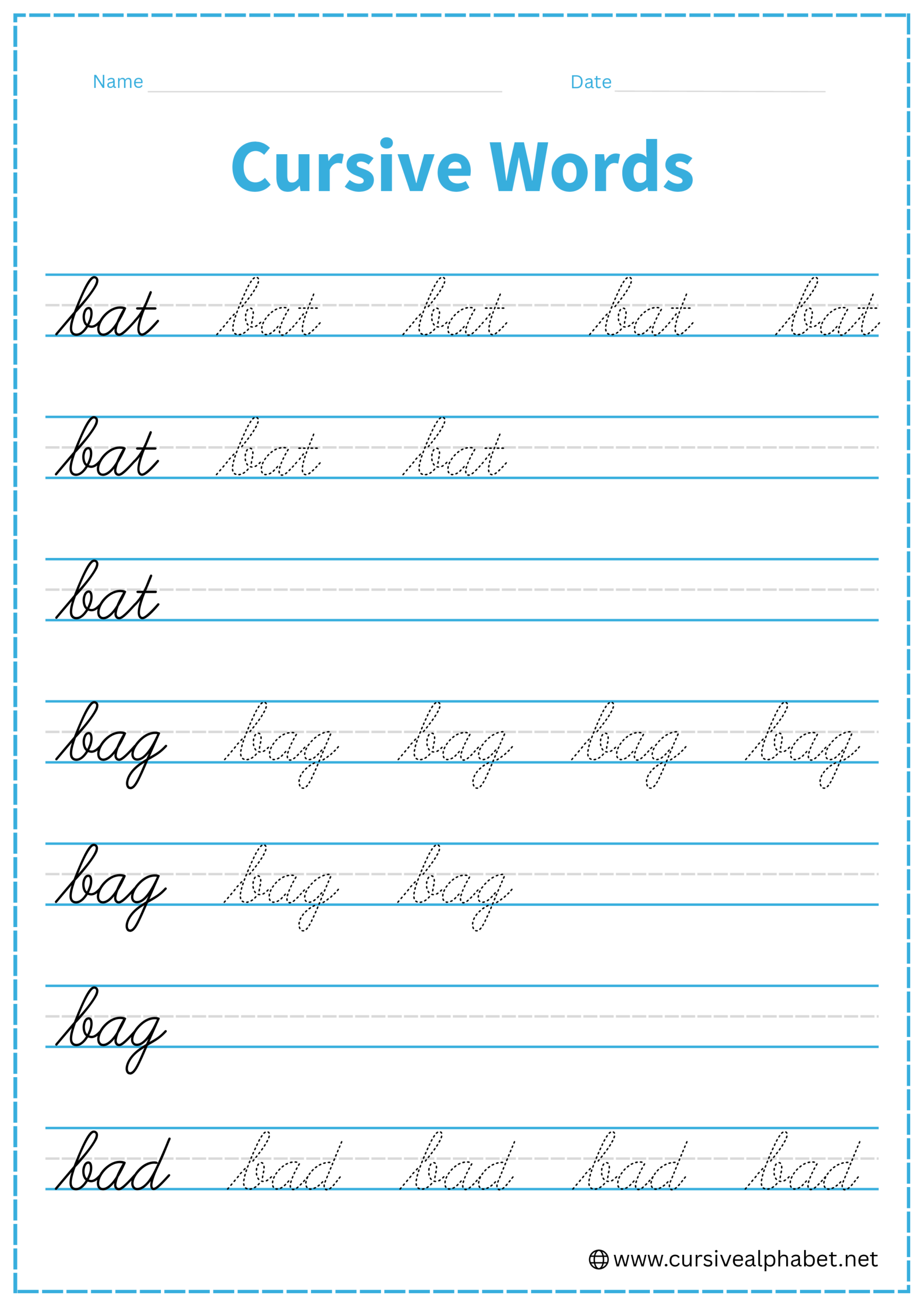 Cursive word b