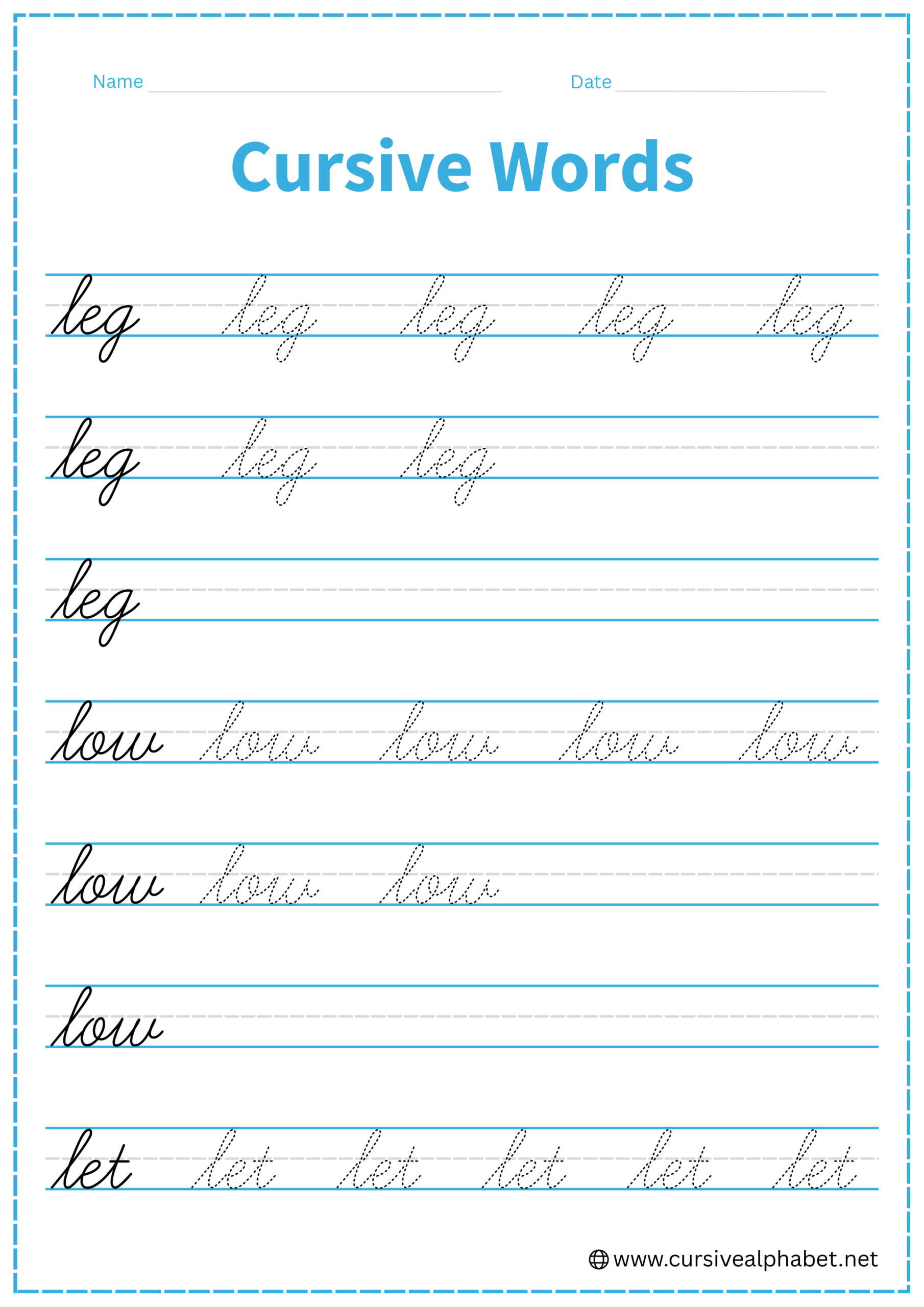 cursive word l