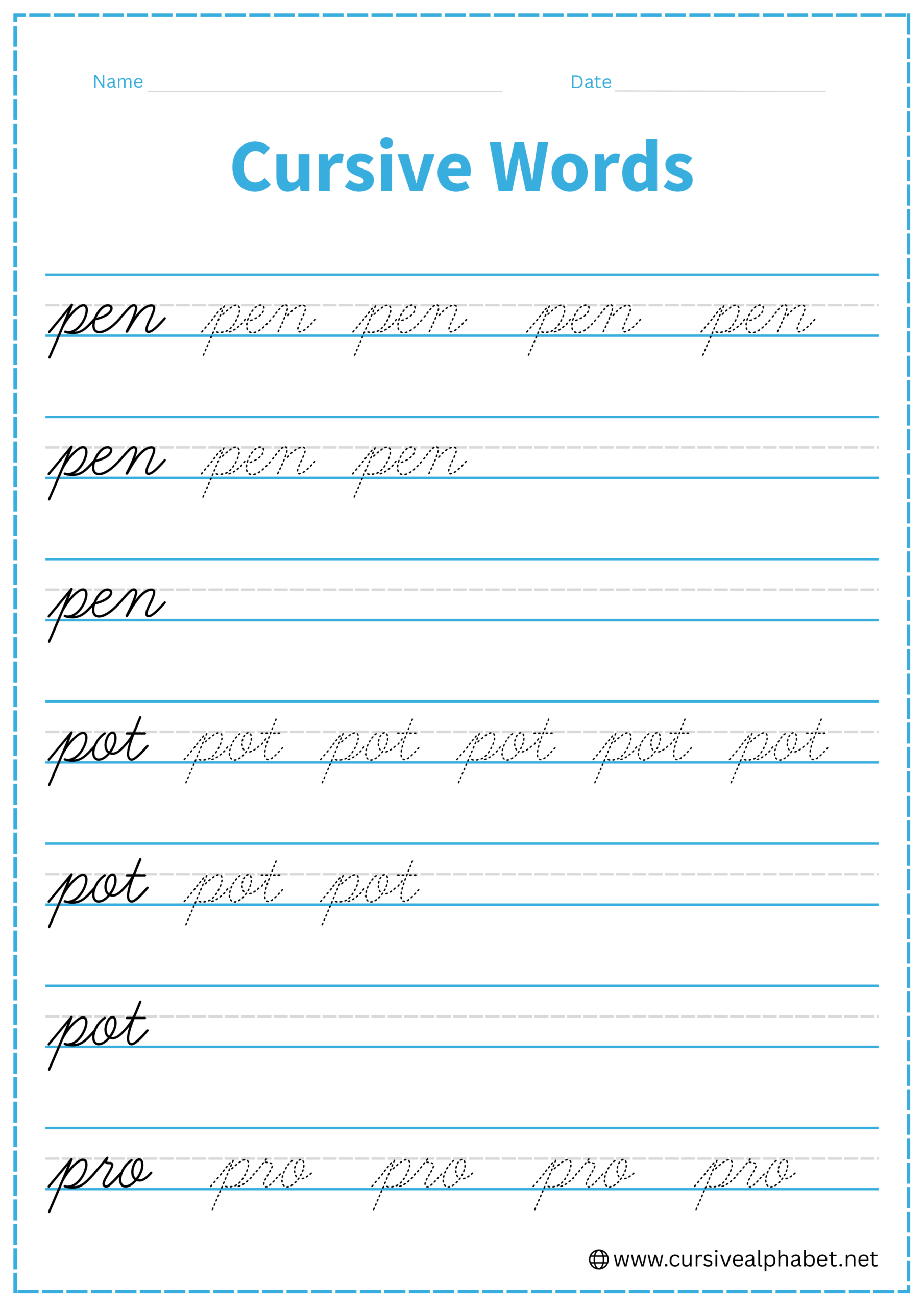 Cursive word p