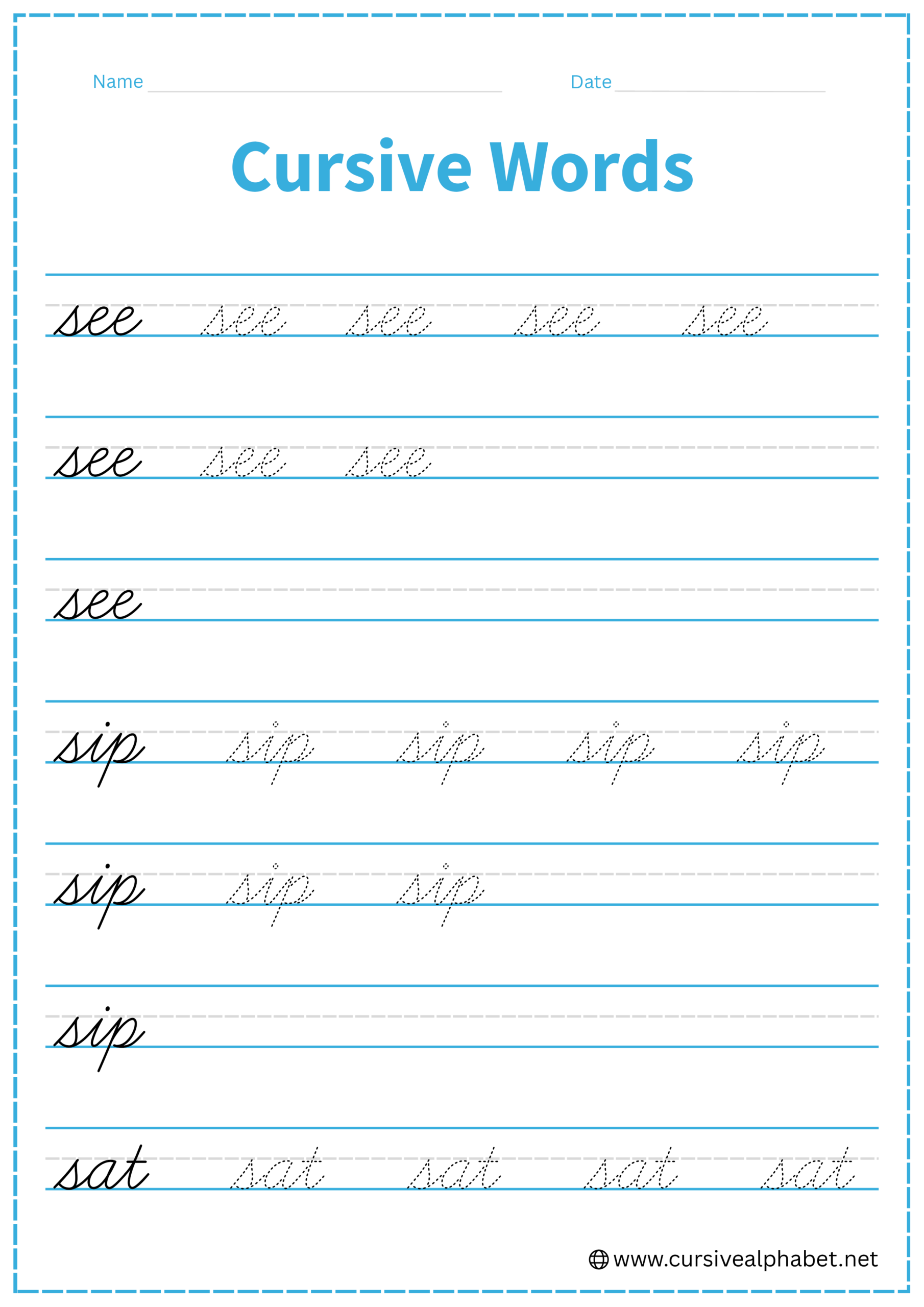 Cursive word s