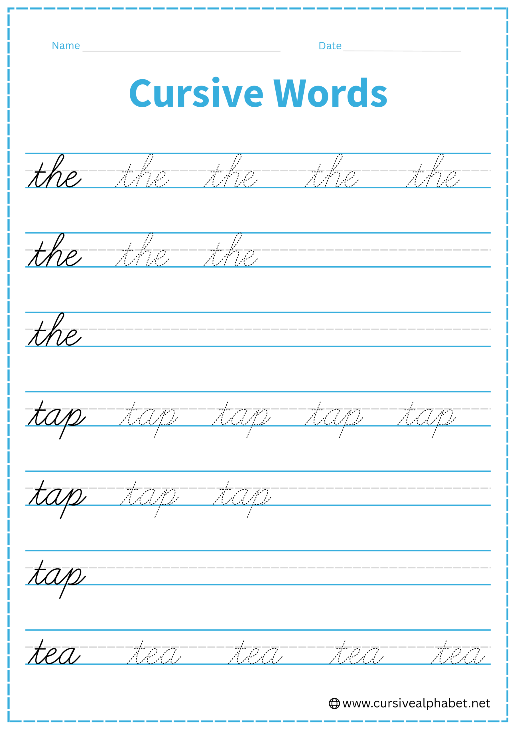 Cursive word t