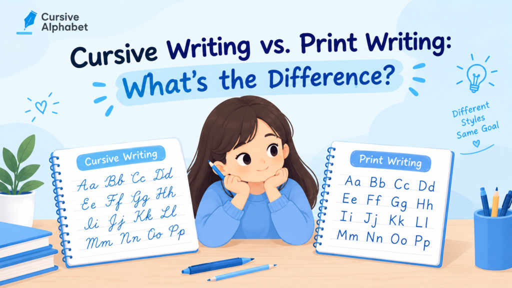 Cursive Writing vs. Print Writing