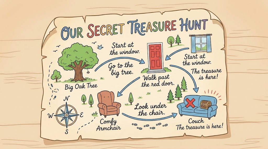 Cursive Treasure Map