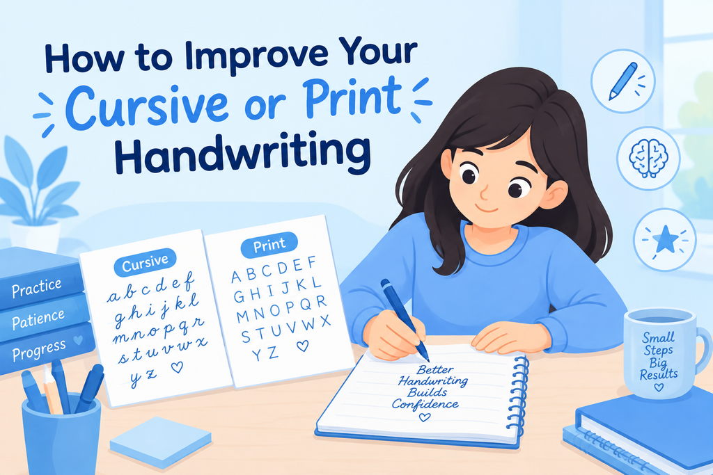 improve cursive or print handwriting